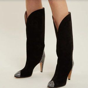 GIVENCHY Snakeskin Metallic Knee-High Boots Size 7